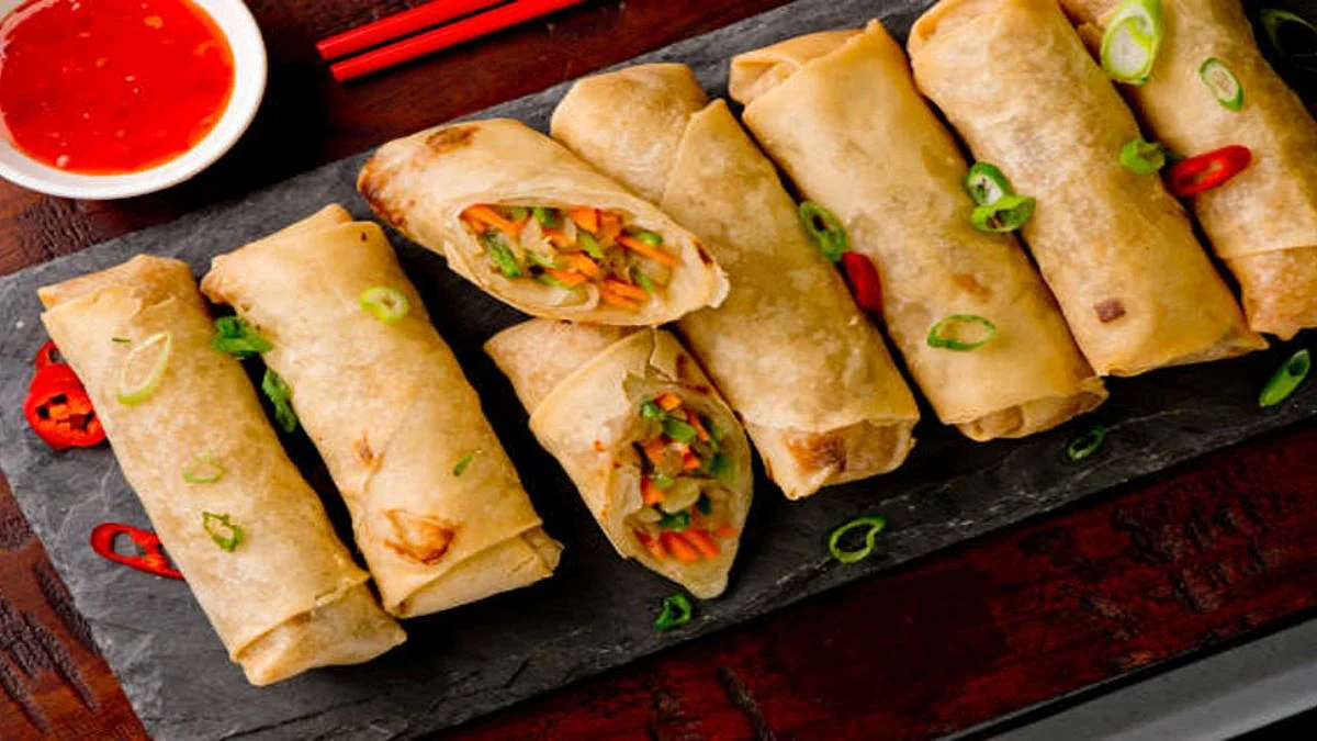 Veg Spring Roll Recipe in Marathi