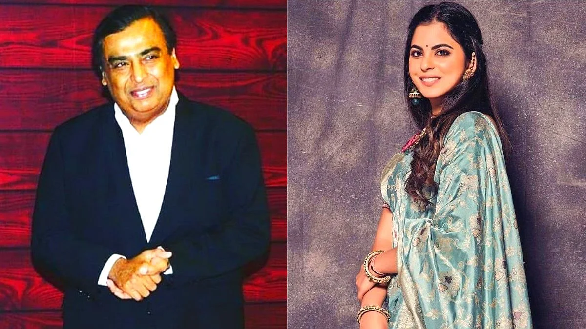 Isha Aambani And Mukesh Ambani