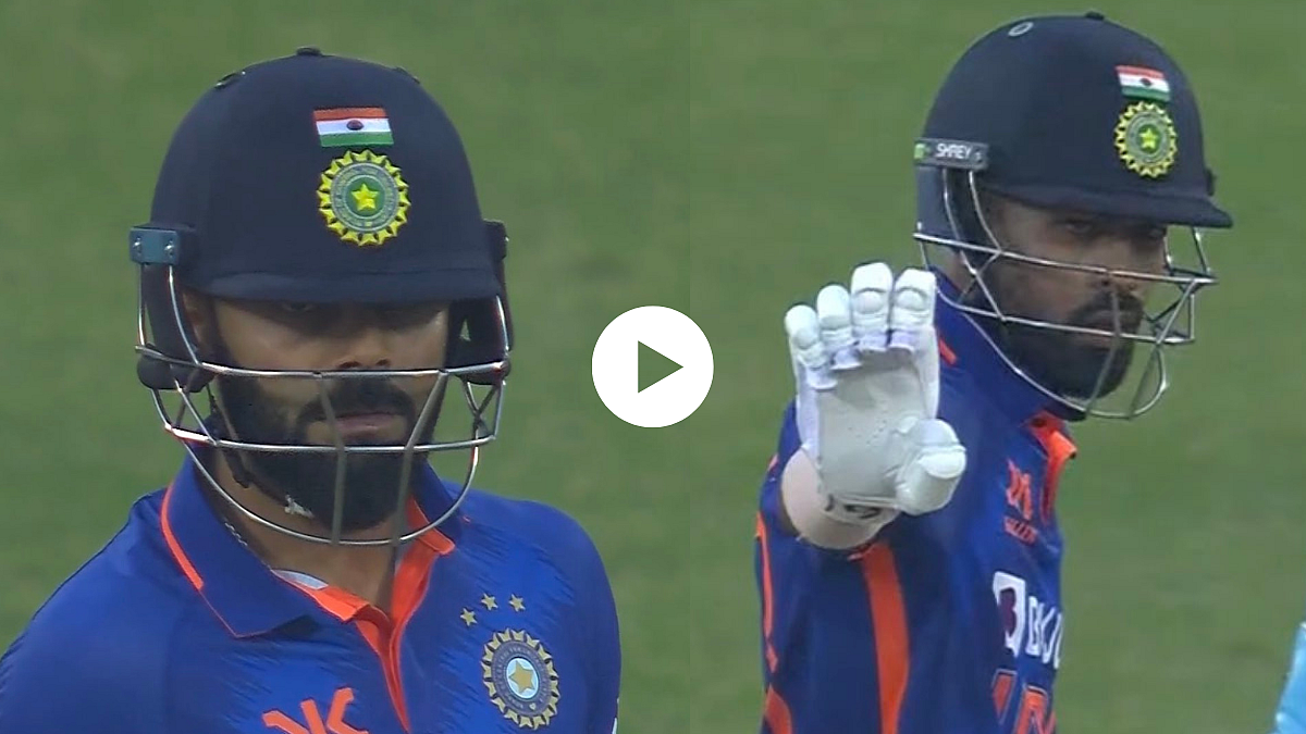 Virat Kohli gives death stare to Hardik Pandya