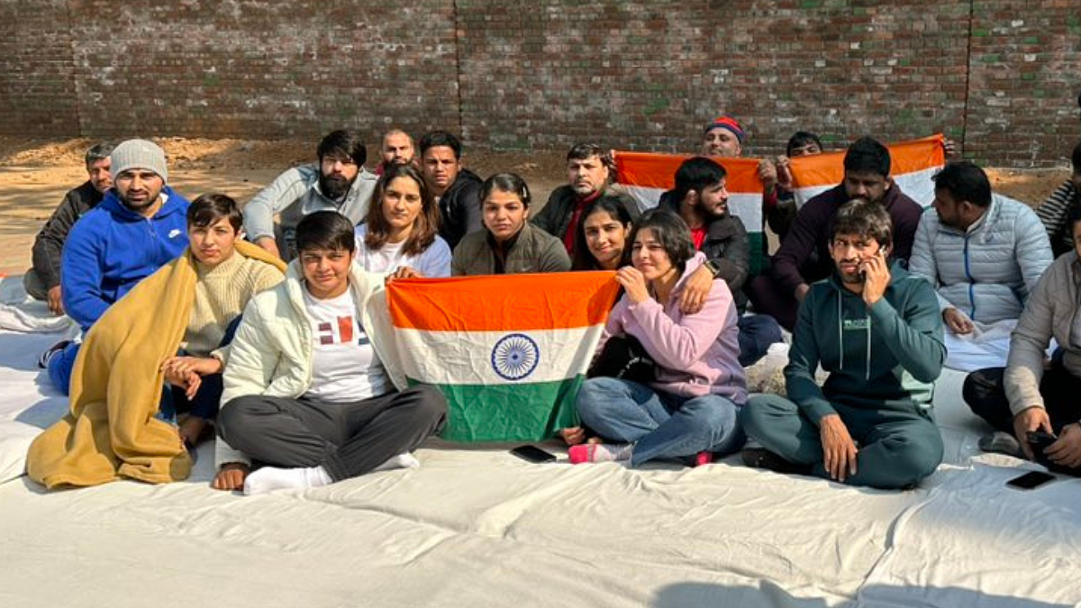 Indian Wrestlers at Jantar Mantar