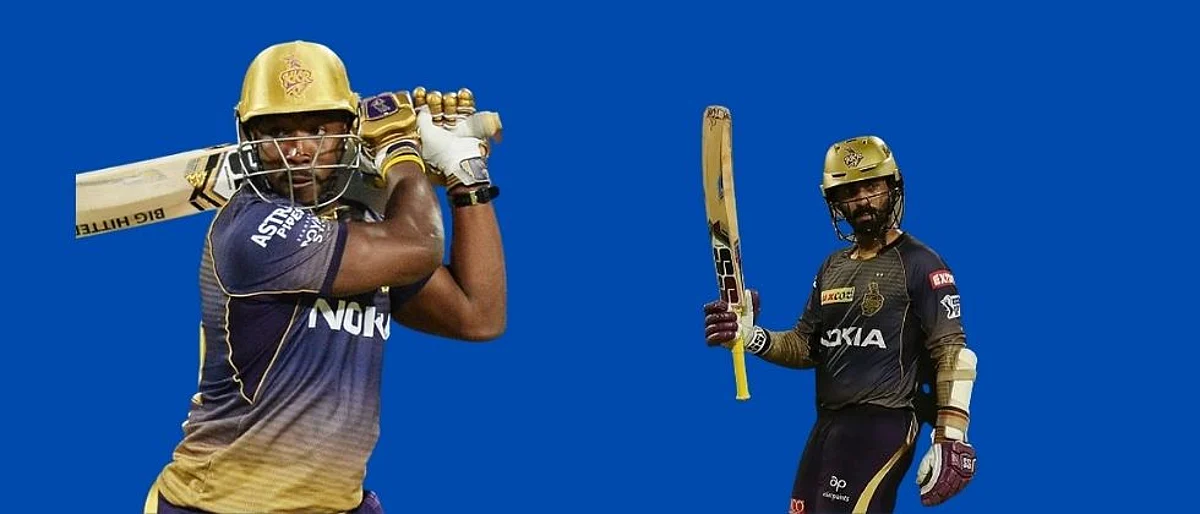 IPL 2021: रसेलच्या अफलातून ‘शॉट’ मुळे दिनेश कार्तिक जमिनीवर कोसळला