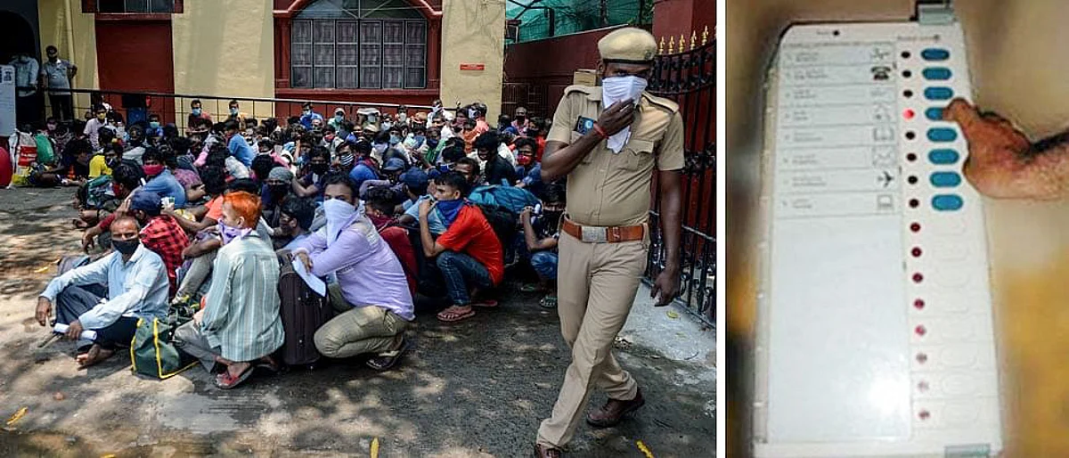 बिहार निवडणूक मतदानादरम्यान निमलष्करी दलाच्या जवानांवर मतदारांचा हल्ला