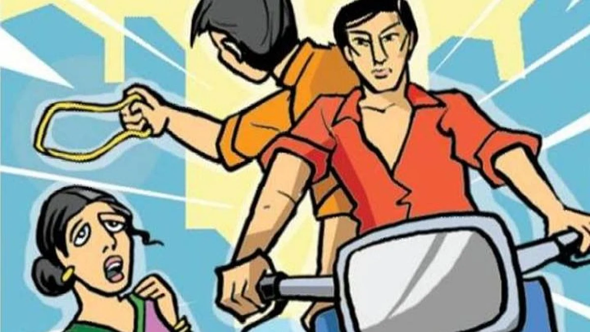 दुचाकीवर बसलेल्या महिलेची पोत धुमस्टाईल लांबविली