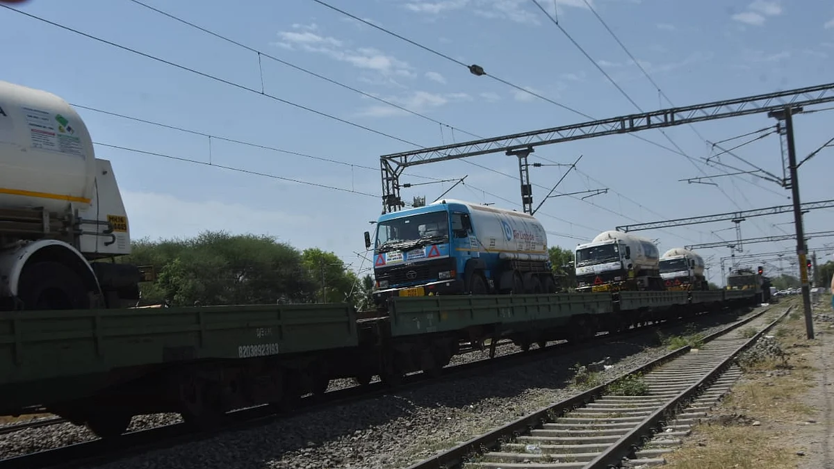 Video : ऑक्सिजन एक्स्प्रेस नाशकात दाखल; चार टँकर उतरवले