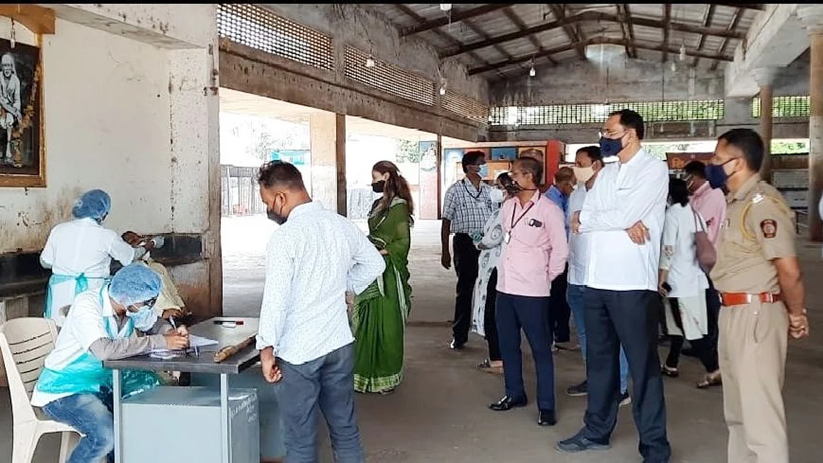 बाजार समितीत मनपाच्या माध्यमातून अँटीजेन टेस्ट