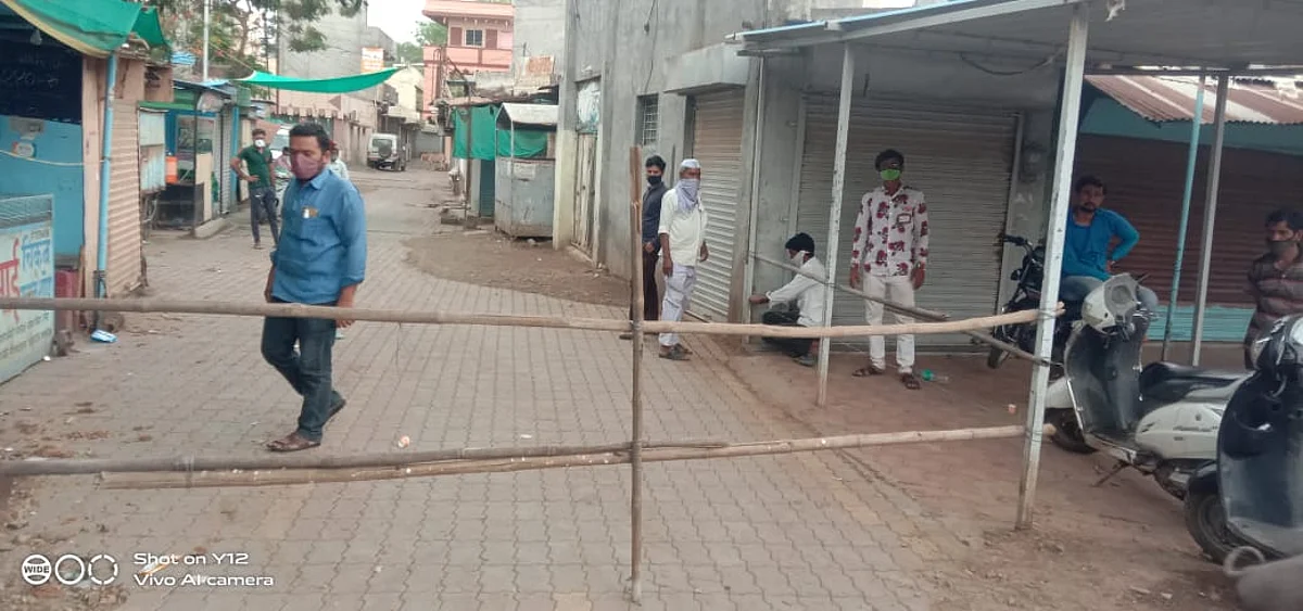 पाथर्डी शहरात आता नाकाबंदी
