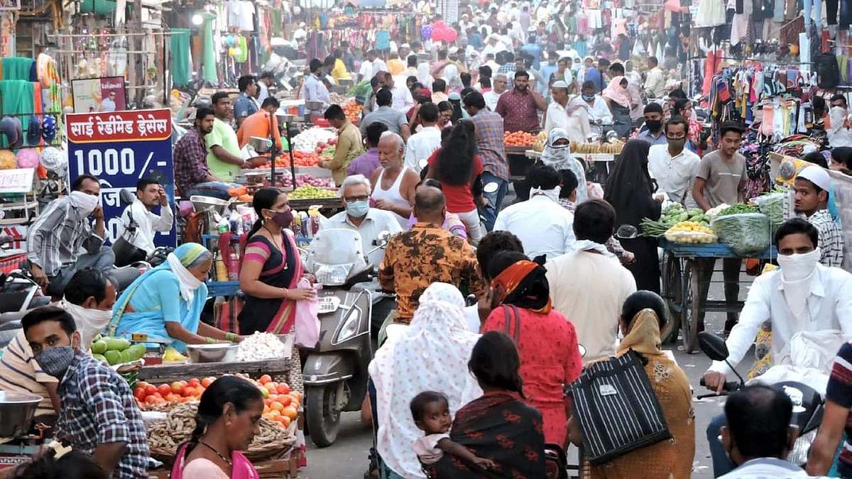 Photo अनलॉकनंतर बाजारपेठेत उसळली गर्दी
