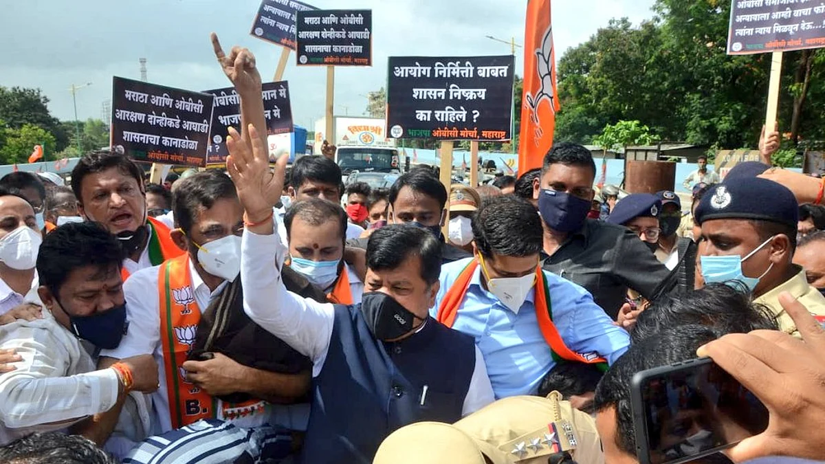 OBC राजकीय आरक्षणावरून भाजपा आक्रमक; महाराष्ट्र भर चक्काजाम आंदोलन