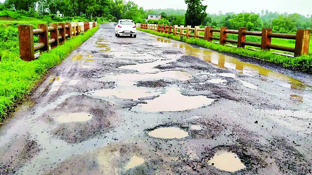 खड्ड्यांचे साम्राज्य! कोणाची ठेकेदारी?
