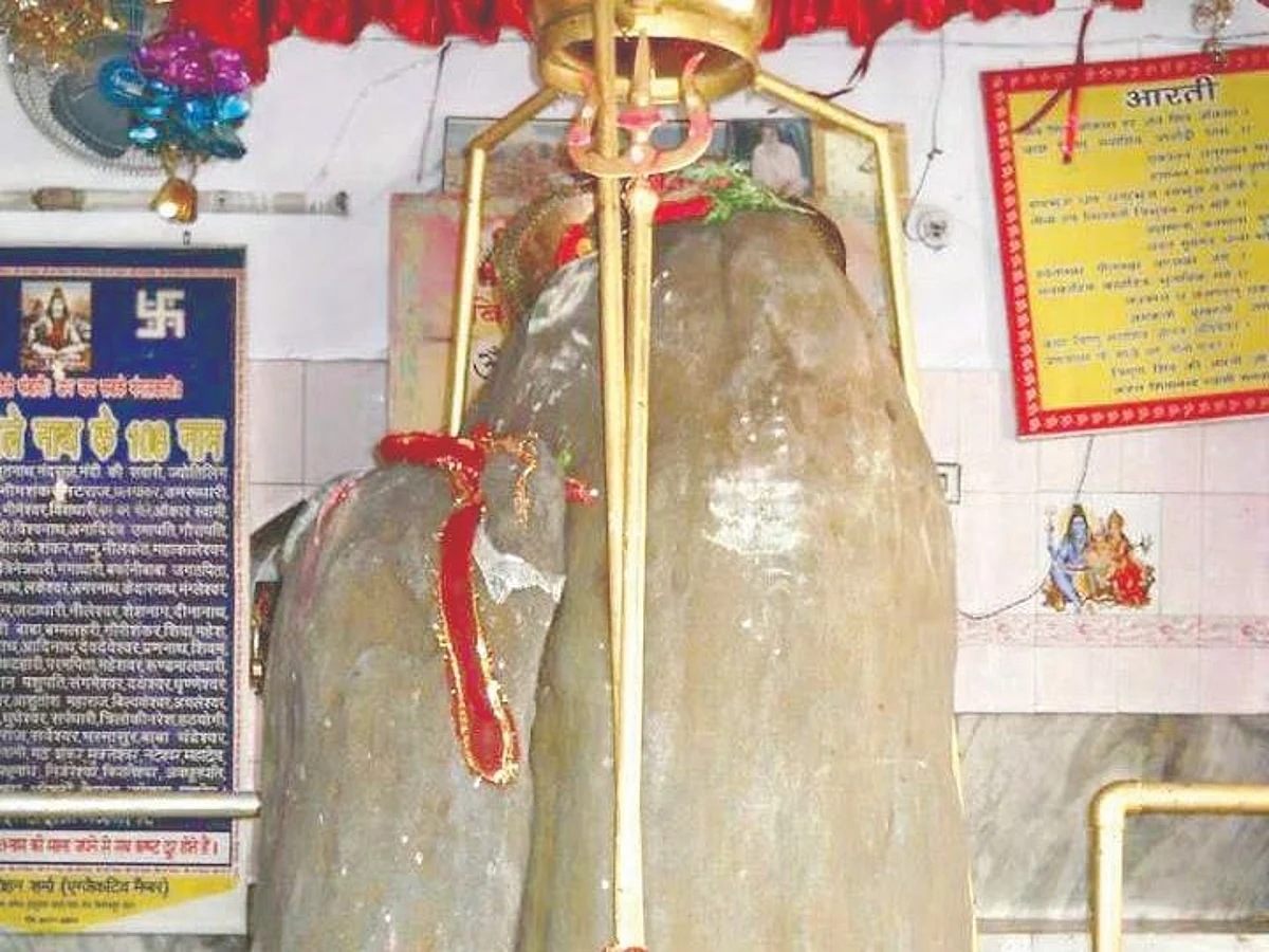 दोन भागात विभालेलं शिवलिंग