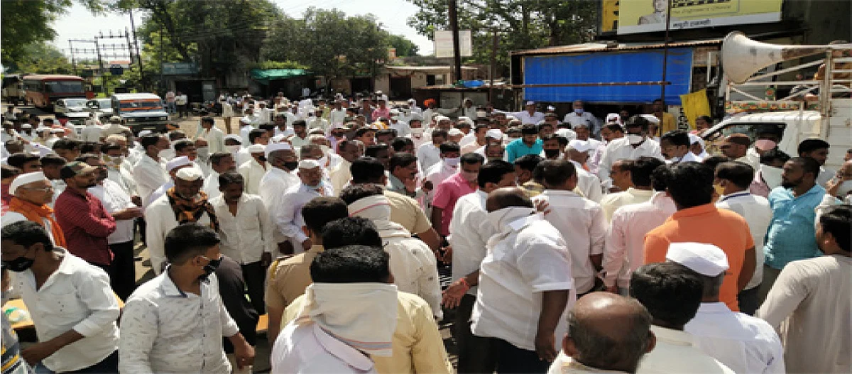 बालमटाकळीत महामार्गावर शेतकर्यांचे रास्तारोको आंदोलन