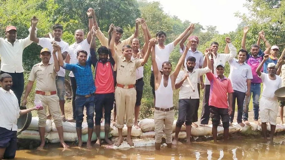 सप्तनद्यांच्या उगम स्थानांवर वनराई बंधारा