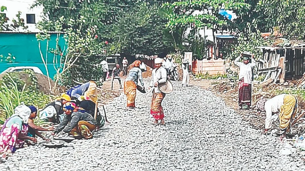 Road development work begins after two years
