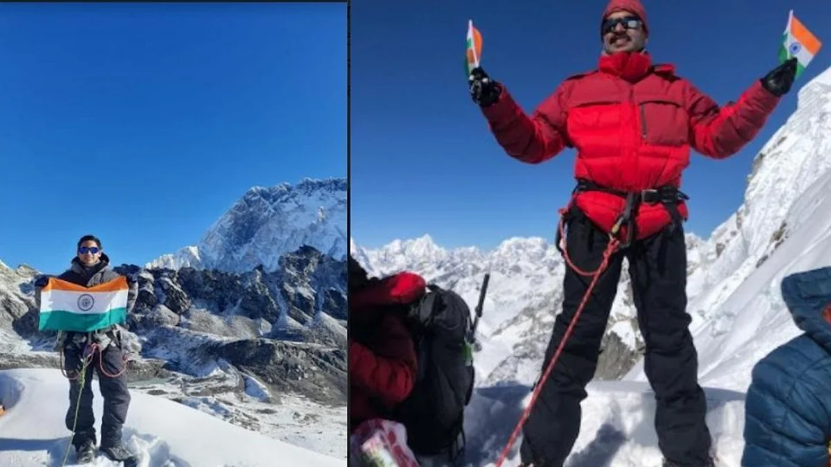 नाशिकच्या मंत्री पिता-पुत्राचा विक्रम; एकाच वेळी सर केले दोन वेगवेगळे शिखर