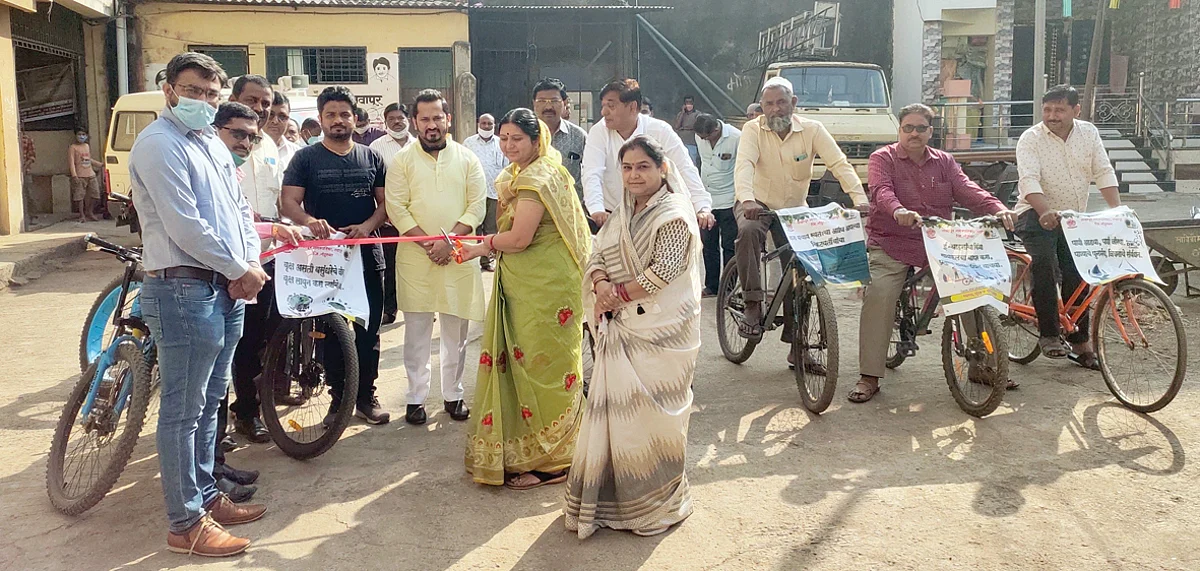 माझी वसुंधरा अभियानांतर्गत नवापूर नगरपालिकेतर्फे सायकल रॅली
