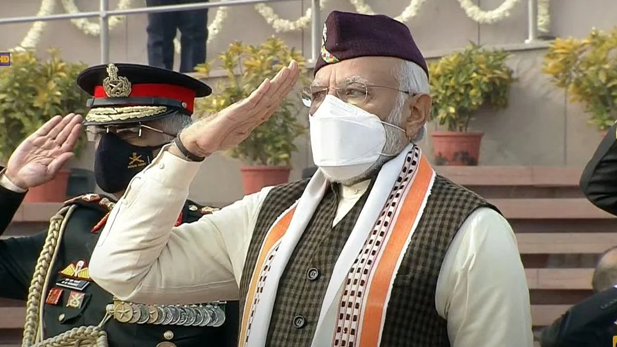 उत्तराखंडची टोपी, मणिपूरचा गमछा! प्रजासत्ताक दिनी पंतप्रधान मोदींचा नवा लुक चर्चेत