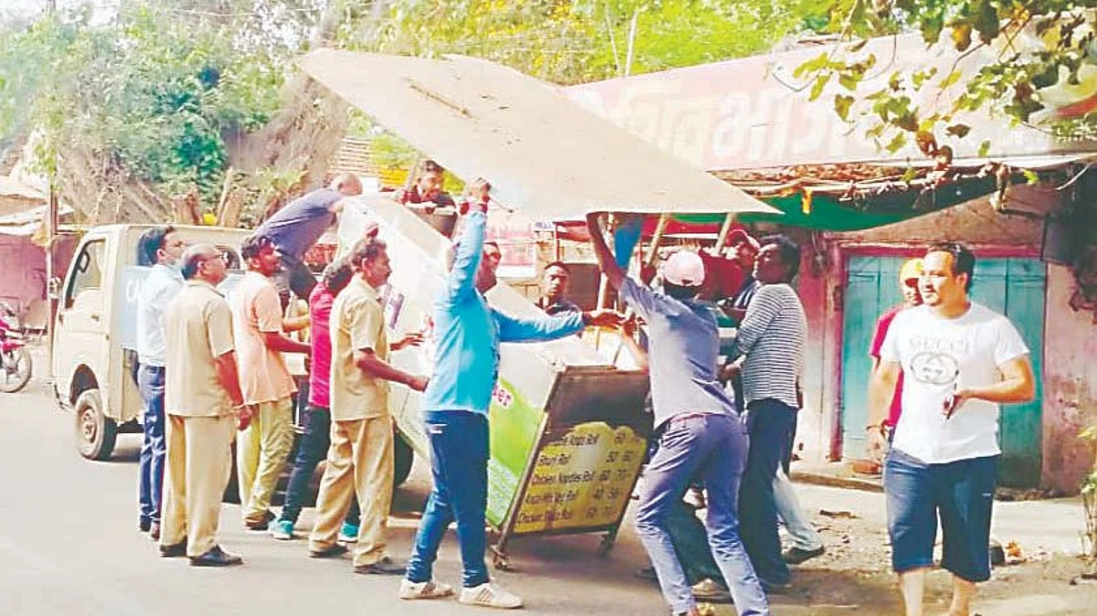 Anti-encroachment drive in Deolali