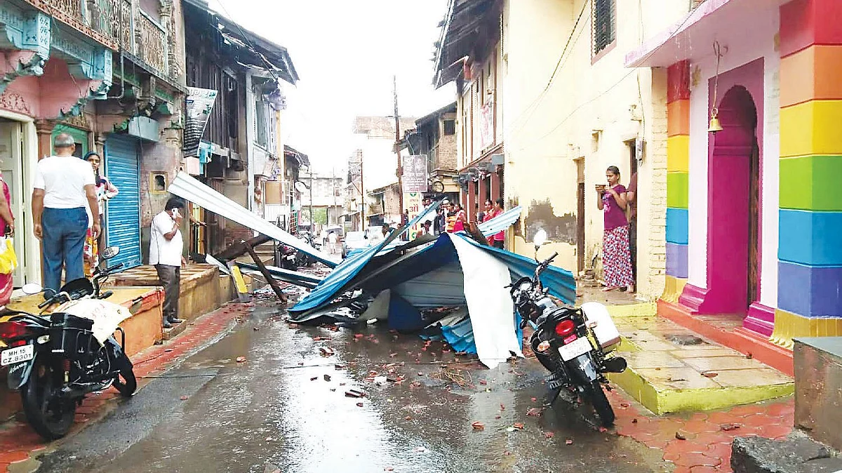 दिंडोरी तालुक्यात जोरदार पावसाची दमदार हजेरी