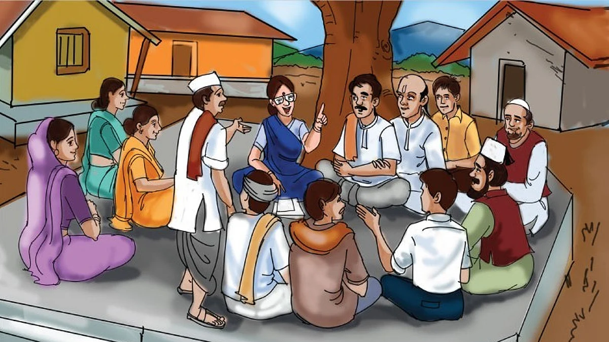 गावातील इनामी जमिनीवर ग्रामसभेत चर्चा