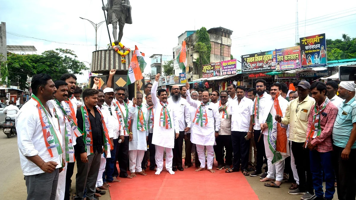 श्रीरामपुरात काँग्रेसचे आंदोलन