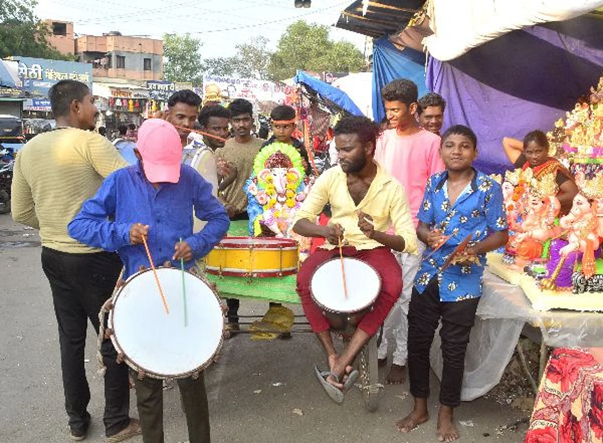 श्रीरामपूर शहर व तालुक्यात बाप्पाचे उत्साहात स्वागत