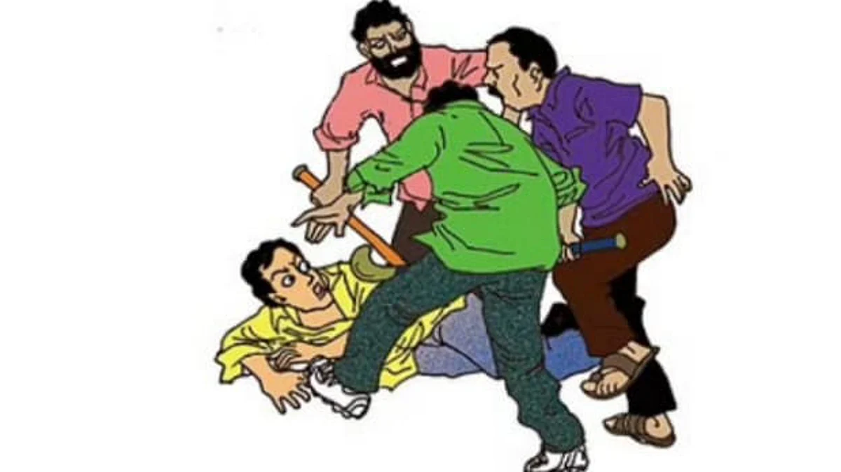 बांधावरील काटेरी झुडूपे तोडल्याच्या कारणावरून तिघांना मारहाण