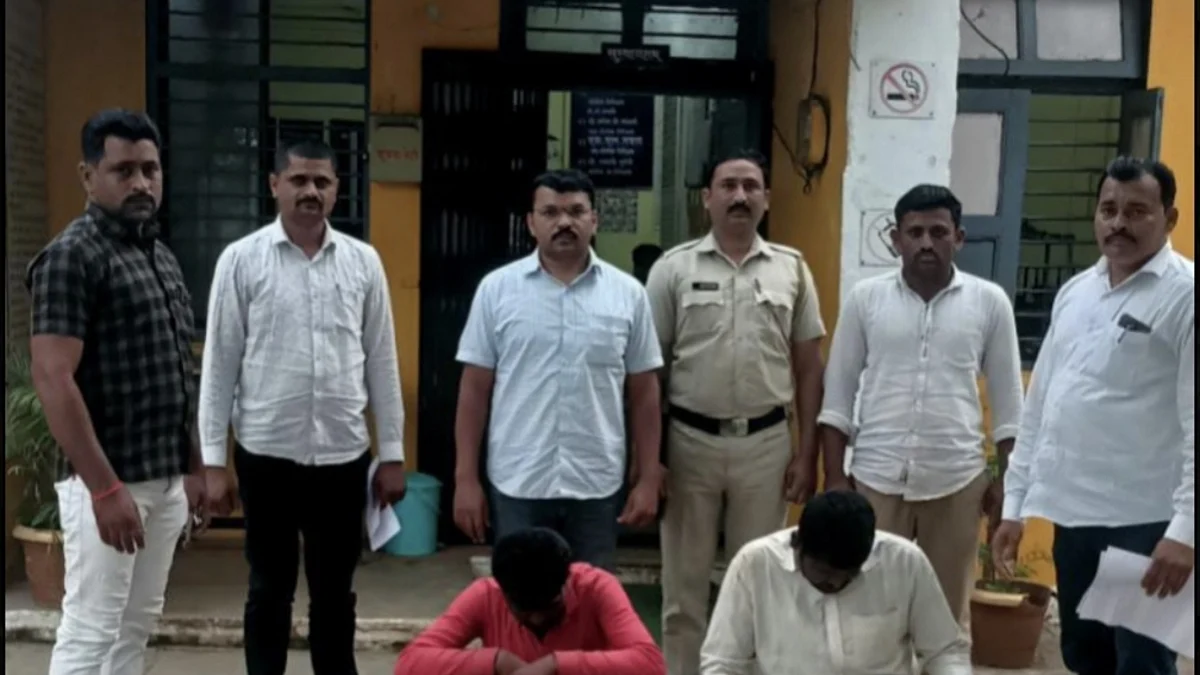 शेती पंप चोरणारे 2 चोरटे जेरबंद