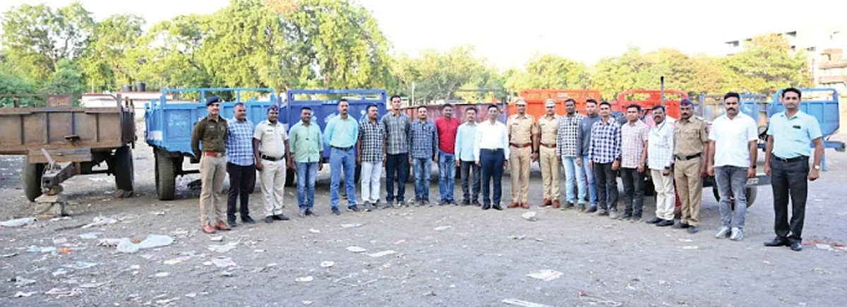 नंदुरबार पोलीस ठाण्याच्या हद्दीतून चोरीला गेलेल्या आठ ट्रॅक्टर ट्रॉल्या जप्त