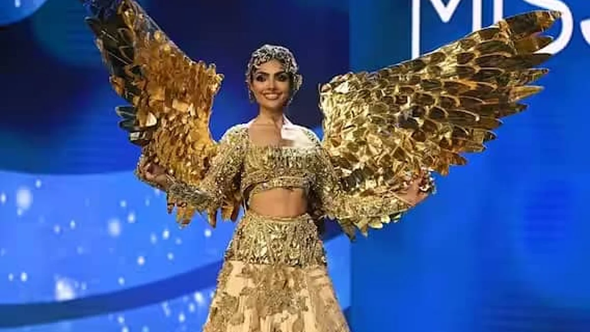 मिस युनिव्हर्स स्पर्धेत भारताच्या या सौंदर्यवतीचा सोनपरी' अवतार होतोय व्हायरल