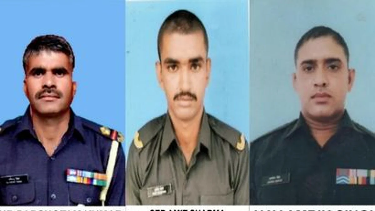 मोठी दुर्घटना! दरीत कोसळून लष्कराचे तीन जवान शहीद
