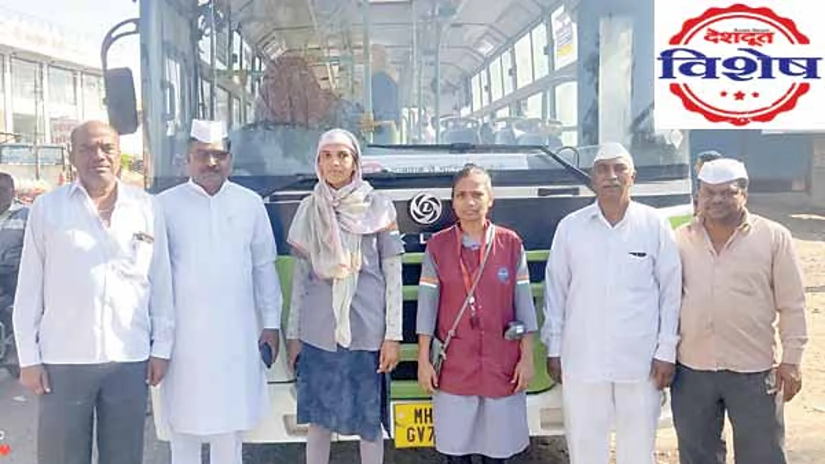 जिल्ह्यातील पहिल्या महिला बसचालक मीना लांंडगे