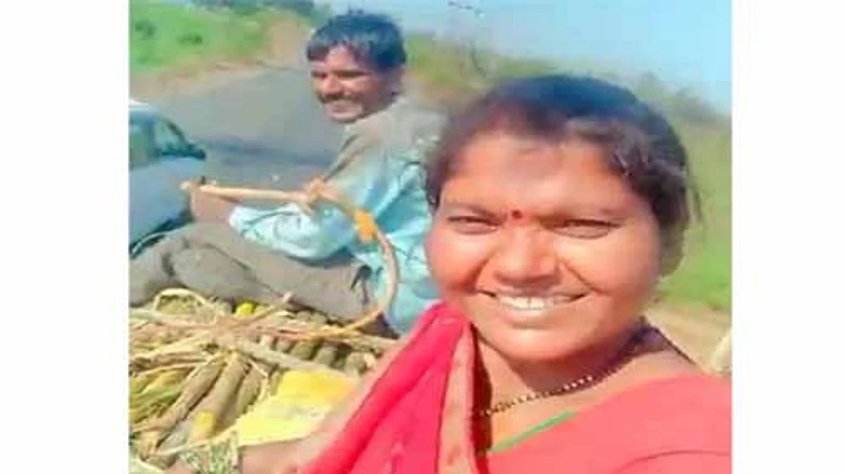 ऊसतोड मजूर दाम्पत्याचा रिल्स होतोय फेमस