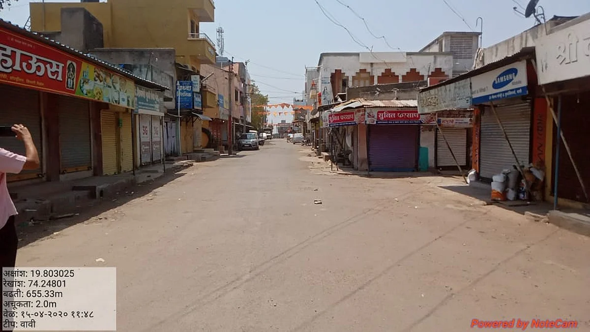 सिन्नर : वावीकरांनी स्वयंस्फूर्तीने पाळला शंभर टक्के लॉकडाऊन