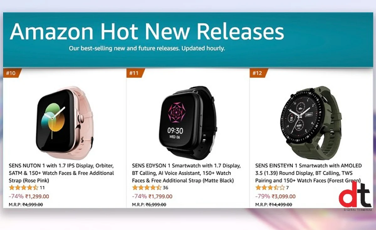 Sens Smartwatches Featured Among Top New Releases on Amazon Charts