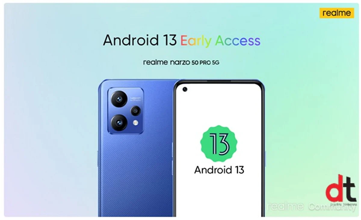 Realme Rolls Out Android 13 Early Access for Narzo 50 Pro 5G