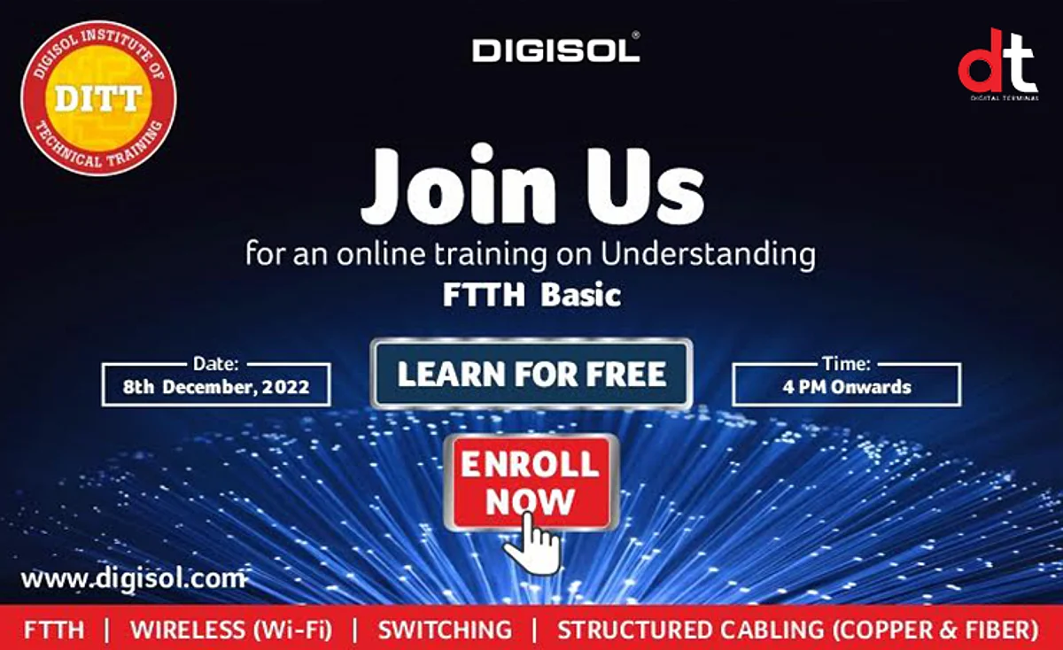 DIGISOL Announces a Free Online Training on Understanding FTTH Basics on 8th December