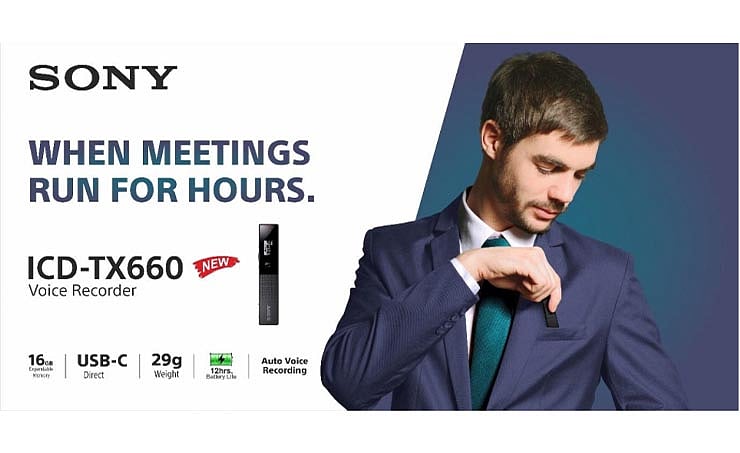 Sony India, Sony Voice Recorder, Sony ICTTX660, Sony Voice Recorder