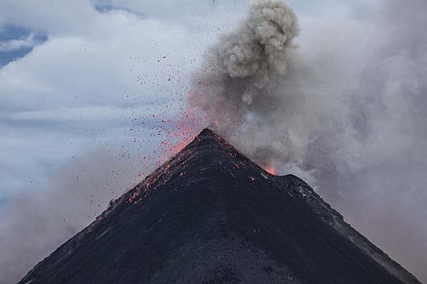 When a volcano is about to erupt, the lava lake increases in volume and hence, in height, as it is fed by magma from the earth’s crust. Credit: Pexels