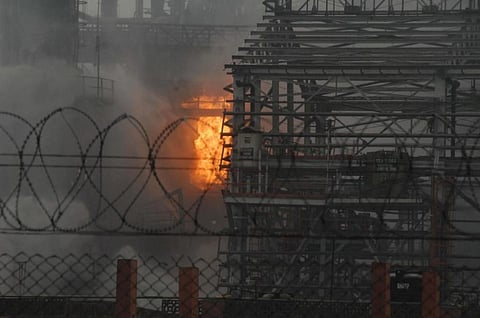 This is the second major fire incident reported in a Bharat Petroleum establishment in the past 10 months in Mumbai. Credit: Siasat.com
