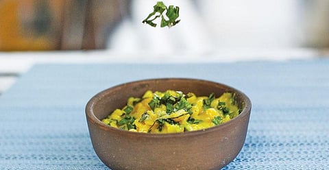 Awa phadigom is not consumed raw. It is finely chopped and fried in oil till its flavours are released. Photo: Vikas Choudhary