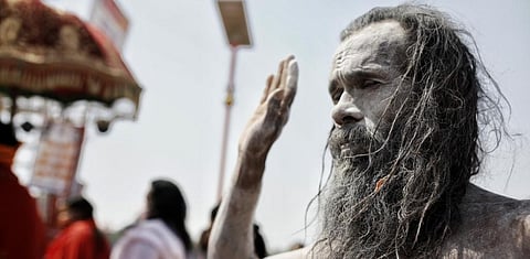 A Sadhu at the Kumbh Mela 2021. Photo: Midhun Vijayan / CSE
