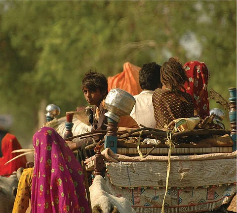 Rapid-onset events, like floods, increased the odds of migrating by 687 per cent. Representative Photo: AGNIMIRH BASU / CSE