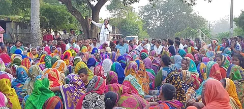 Meeting at Patana village in Odisha's Jagatsinghpur against the JSW project. Photo: Ashis Senapati