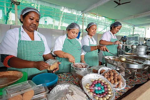 The Adheba 
self-help group provides direct employment to 200 women and maintains a vast network of 3,500 chefs and caterers across Kerala  (Photograph: K A Shaji)
 
