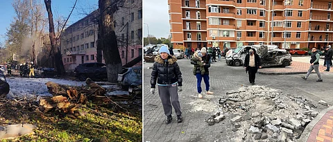 UN aid workers at recent attack sites in Odesa, Ukraine