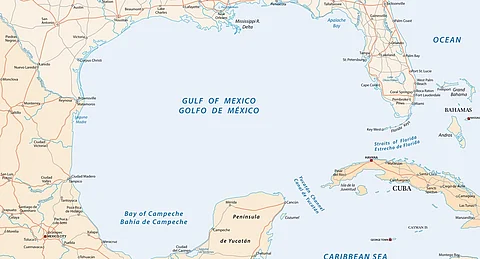 A map of the Gulf of Mexico