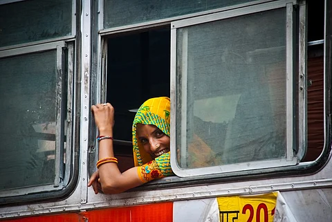 Earlier, when a woman tried to board first, she was often stopped by conductors and drivers, who insisted that a male passenger must step in first to ward off misfortune. Now, women have started asserting their right to be the first passengers.