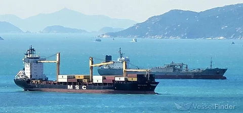 Container ship MSC ELSA3 was carrying hazardous substances like calcium carbide.
