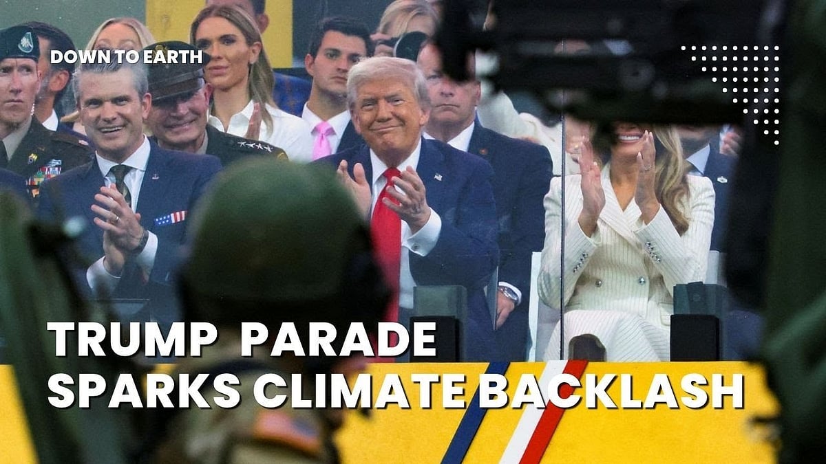 Trump’s birthday parade slammed for climate damage and military excess