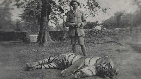 Jim Corbett with the Bachelor of Powalgarh
